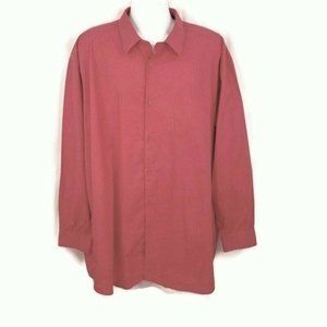 Ruffini Black Label Shirt Mens 3XLT Red Button Up